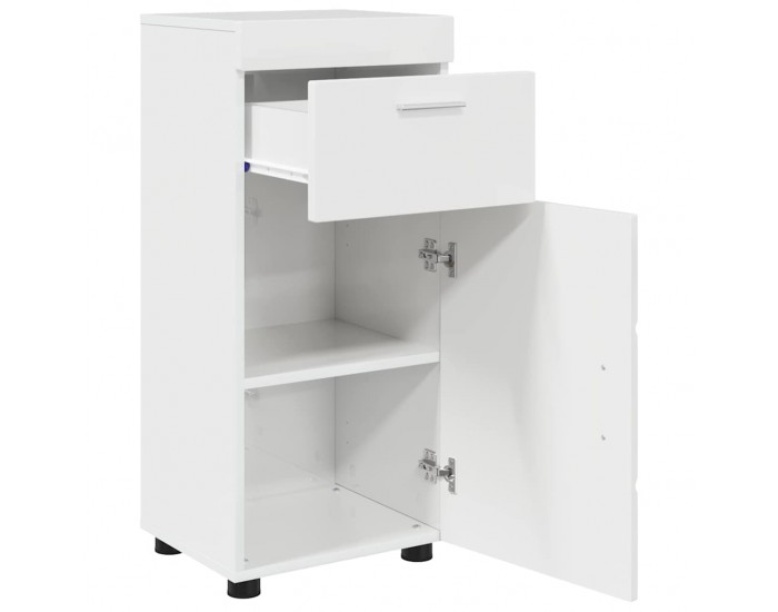 Sonata H Шкаф за баня TULUM Бяло Със Силен Гланц 37 x 31.5 x 82 см