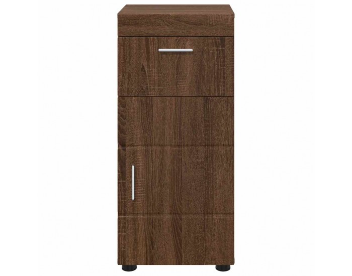 Sonata H Шкаф за баня TULUM Кафяв дъб 37 x 31.5 x 82 см Инженерно дърво