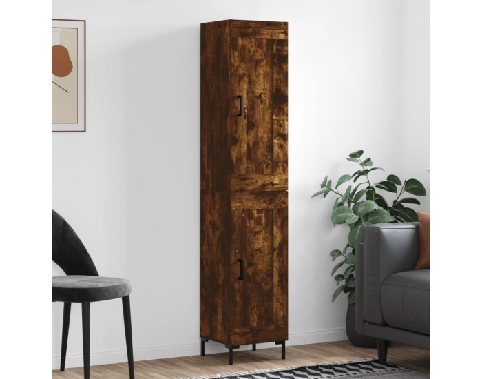 Sonata H Висок шкаф, опушен дъб, 34,5x34x180 см, инженерно дърво