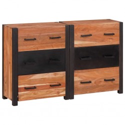 Sonata H Служебен шкаф с чекмедже 3 pcs Кафяво 110 x 30 x 75 см - Шкафове, Витрини, Модулни секции