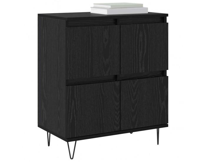 Sonata H Скейдбордове 3 pcs Черен дъб 180 x 35 x 70 см Инженерно дърво