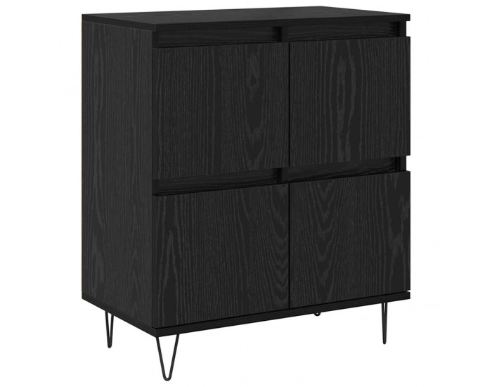 Sonata H Скейдбордове 3 pcs Черен дъб 180 x 35 x 70 см Инженерно дърво