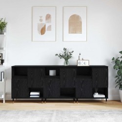 Sonata H Скейдбордове 3 pcs Черен дъб 180 x 35 x 70 см Инженерно дърво - Шкафове, Витрини, Модулни секции