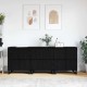 Sonata H Скейдбордове 3 pcs Черен дъб 180 x 35 x 70 см Инженерно дърво