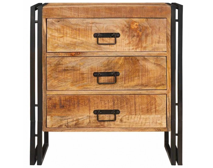 Sonata H Служебен шкаф Кафяво 66 x 33 x 70 см мангово дърво масив