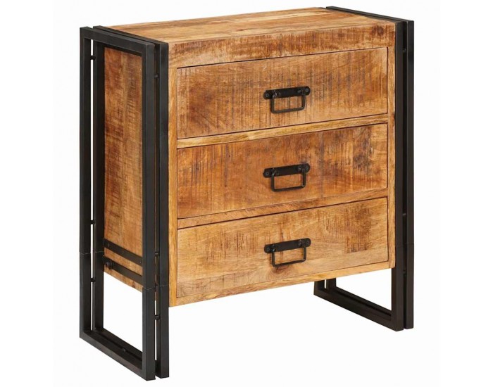 Sonata H Служебен шкаф Кафяво 66 x 33 x 70 см мангово дърво масив