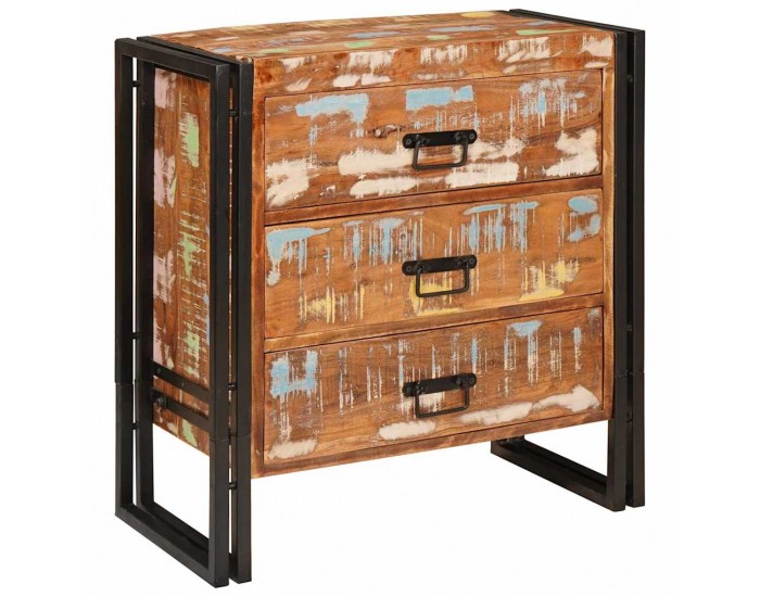 Sonata H Служебен шкаф Кафяво 66 x 33 x 70 см регенерирано дърво масив