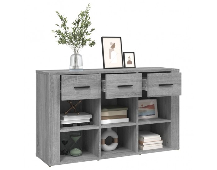 Sonata H Сайдборд, сив сонома, 100x30x59,5 см, инженерно дърво