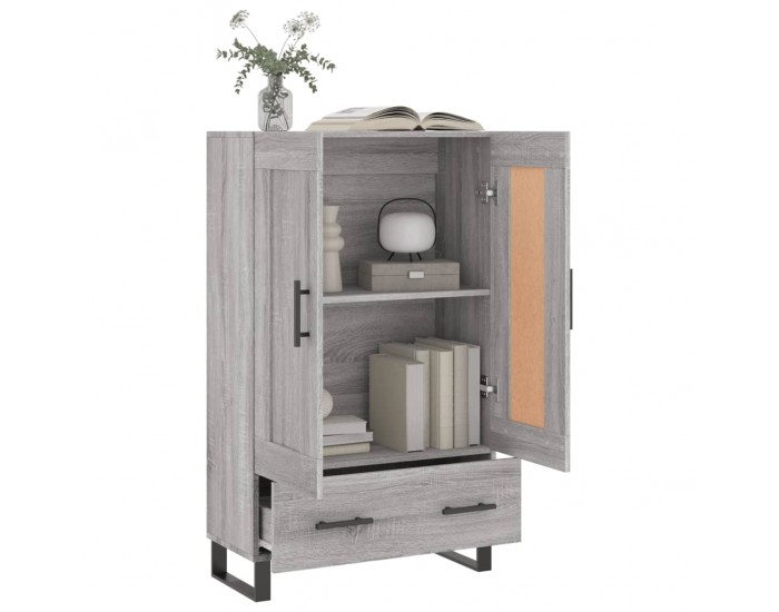 Sonata H Висок шкаф, сив сонома, 69,5x31x115 см, инженерно дърво