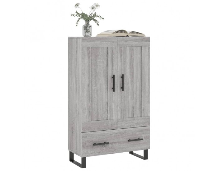 Sonata H Висок шкаф, сив сонома, 69,5x31x115 см, инженерно дърво