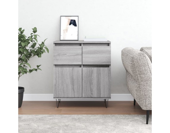 Sonata H Сайдборд, сив сонома, 60x35x70 см, инженерно дърво
