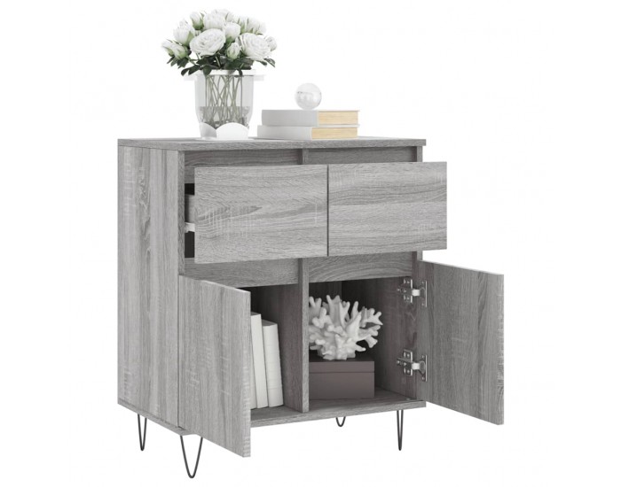 Sonata H Сайдборд, сив сонома, 60x35x70 см, инженерно дърво