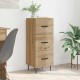 Sonata H Служебен шкаф дъб артизан 34 x 34.5 x 90 см Инженерно дърво