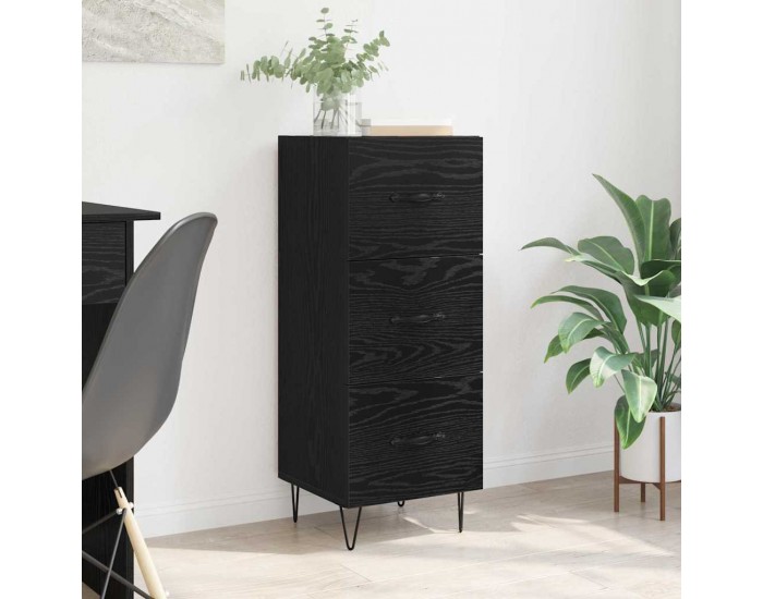 Sonata H Служебен шкаф Черен дъб 34 x 34.5 x 90 см Инженерно дърво