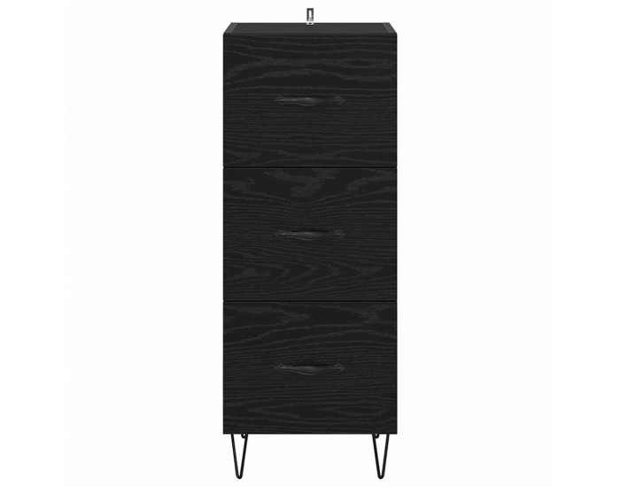 Sonata H Служебен шкаф Черен дъб 34 x 34.5 x 90 см Инженерно дърво