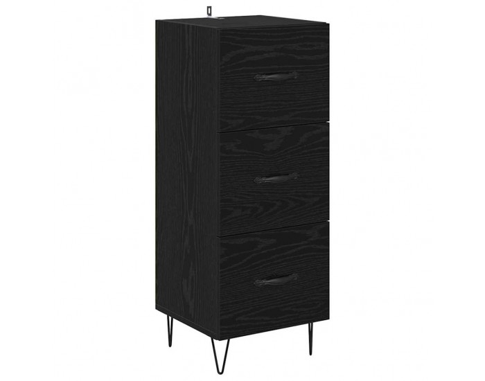 Sonata H Служебен шкаф Черен дъб 34 x 34.5 x 90 см Инженерно дърво