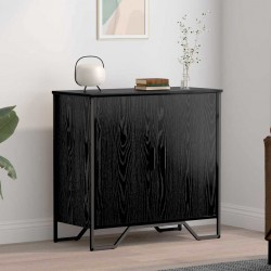 Sonata H Служебен шкаф Черно 78 x 35.5 x 74.5 см Инженерно дърво - Шкафове, Витрини, Модулни секции