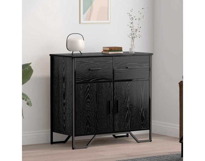 Sonata H Служебен шкаф Черен дъб 79.5 x 35.5 x 74.5 см Инженерно дърво