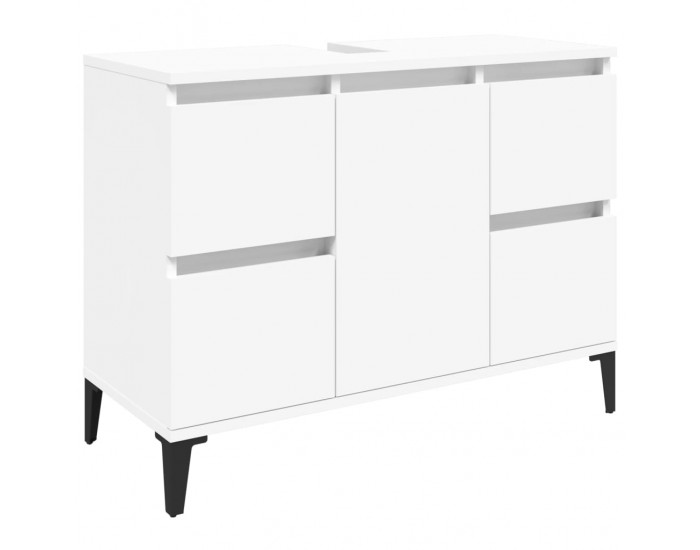 Sonata H Шкаф за мивка, бял, 80x33x60 см, инженерно дърво