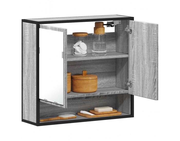 Sonata H Огледален шкаф за баня Сив Сонома Инженерна дървесина