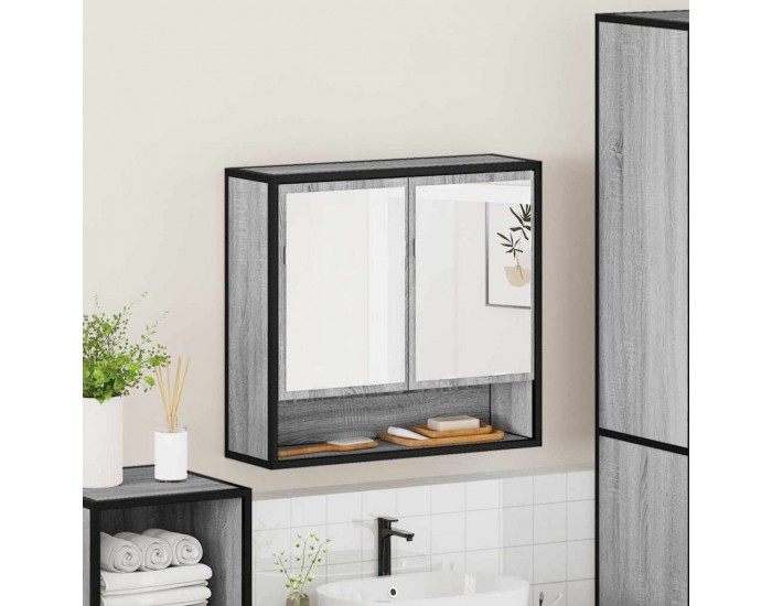 Sonata H Огледален шкаф за баня Сив Сонома Инженерна дървесина