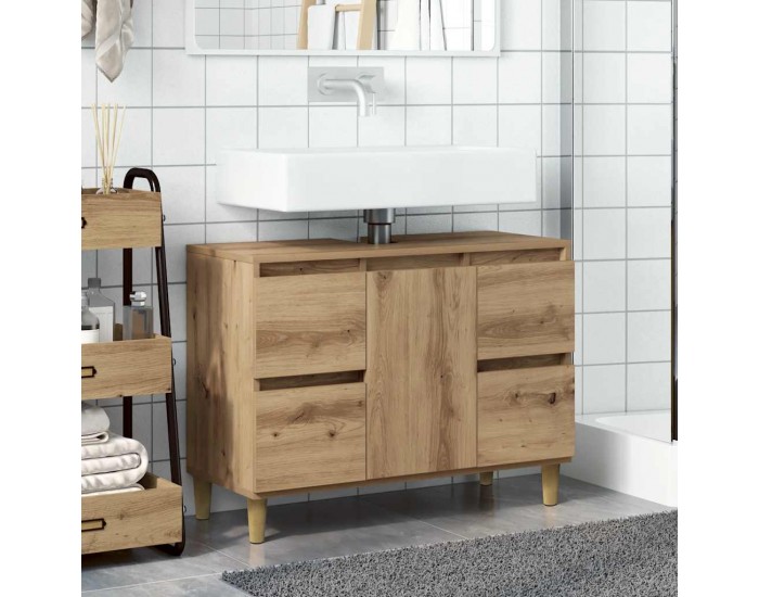 Sonata H Шкаф за мивка Artisan Oak 80x33x60 cm Инженерна дървесина