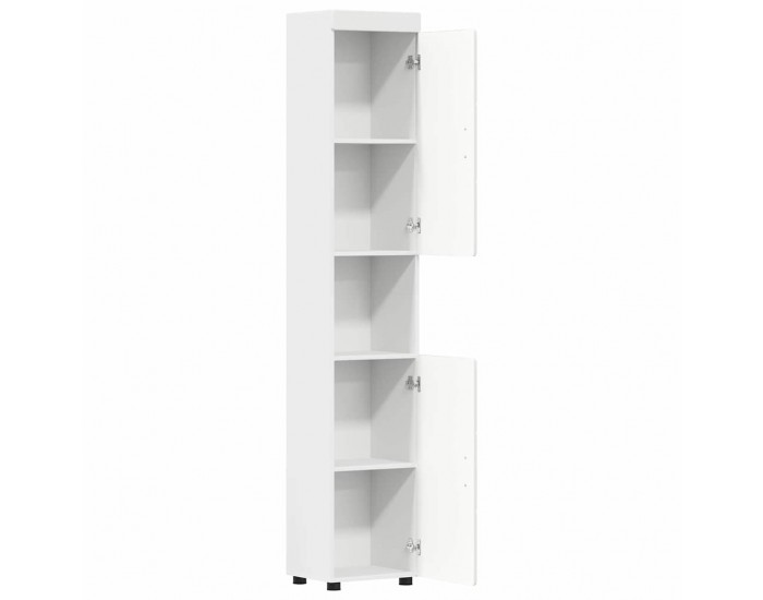 Sonata H Шкаф за баня TULUM Бяло 37 x 31.5 x 203 см Инженерно дърво