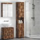 Sonata H Шкаф за баня със съхранение TULUM Опушен дъб 37 x 31.5 x 203 см
