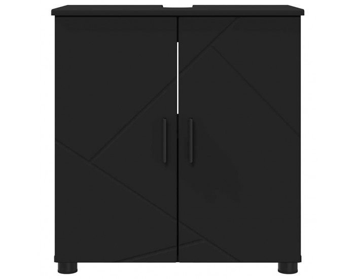 Sonata H Шкаф за баня с рафт Черно 61 x 35 x 64 см Инженерно дърво