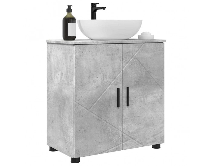 Sonata H Шкаф за баня Бетонно сиво 61 x 35 x 64 см Инженерно дърво