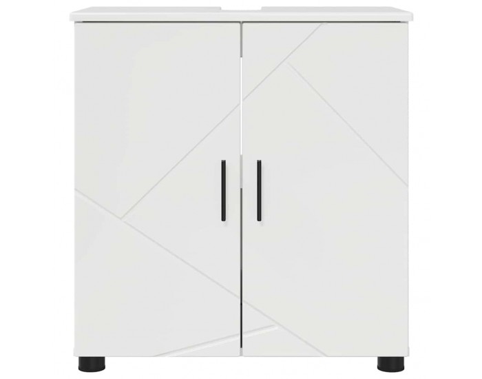 Sonata H Шкаф за баня с рафт Бяло Със Силен Гланц 61 x 35 x 64 см