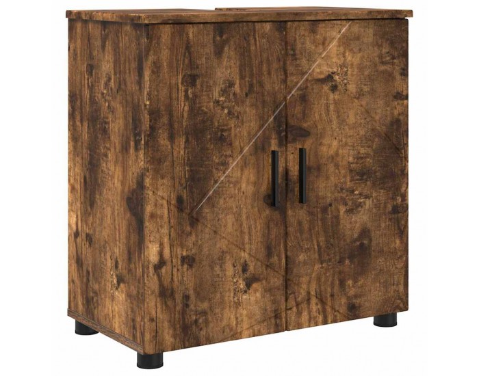 Sonata H Шкаф за баня с рафт Опушен дъб 61 x 35 x 64 см Инженерно дърво