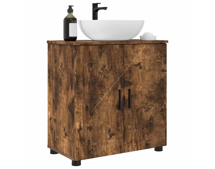 Sonata H Шкаф за баня с рафт Опушен дъб 61 x 35 x 64 см Инженерно дърво