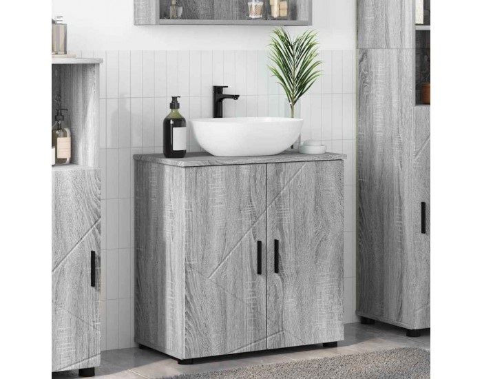 Sonata H Шкаф за баня с рафт Сив сонома 61 x 35 x 64 см Инженерно дърво