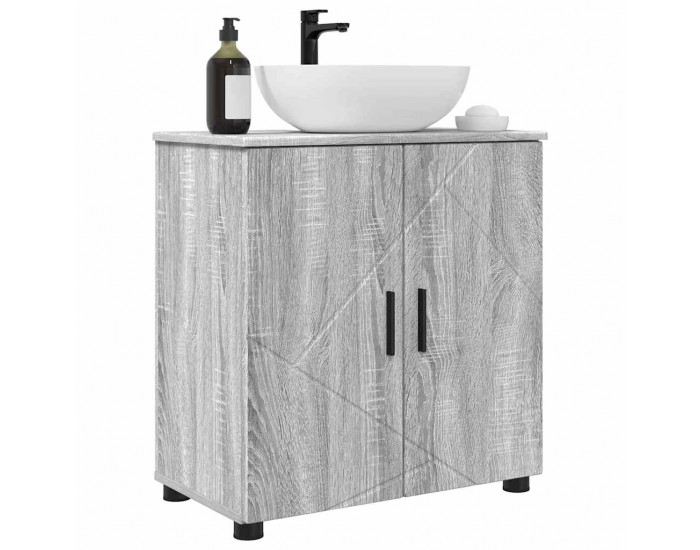 Sonata H Шкаф за баня с рафт Сив сонома 61 x 35 x 64 см Инженерно дърво