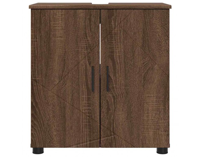 Sonata H Шкаф за баня с рафт Кафяв дъб 61 x 35 x 64 см Инженерно дърво