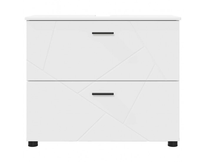 Sonata H Шкаф за баня с чекмедже Бяло 76.5 x 35 x 64 см Инженерно дърво