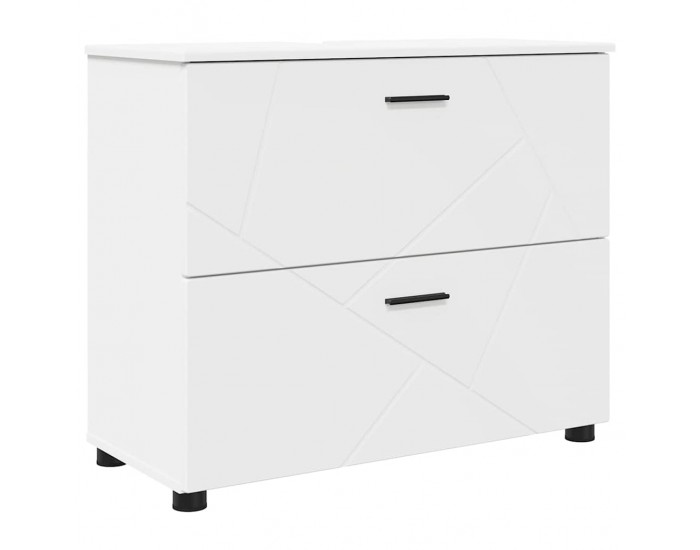 Sonata H Шкаф за баня с чекмедже Бяло 76.5 x 35 x 64 см Инженерно дърво