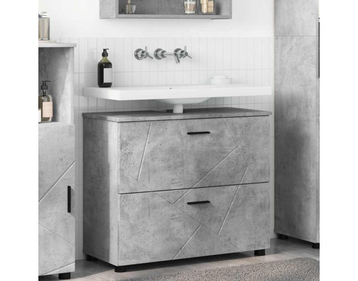 Sonata H Шкаф за баня Бетонно сиво 76.5 x 35 x 64 см Инженерно дърво