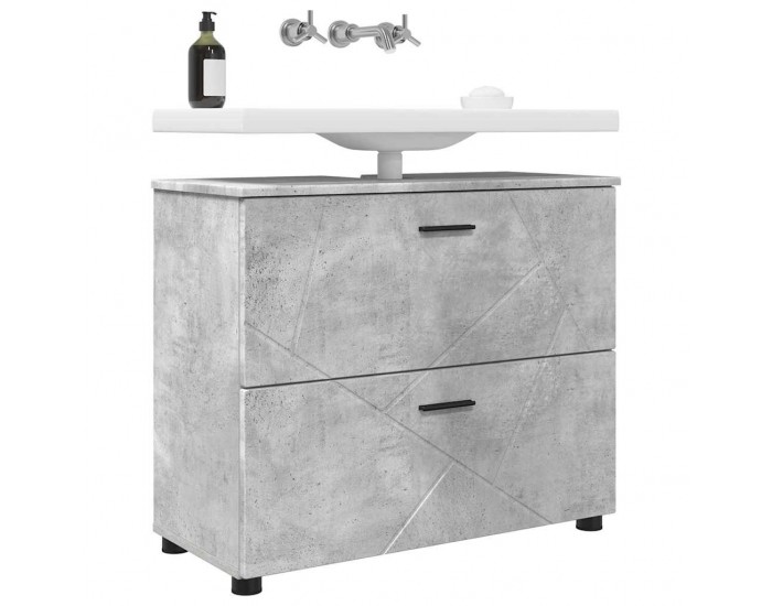 Sonata H Шкаф за баня Бетонно сиво 76.5 x 35 x 64 см Инженерно дърво