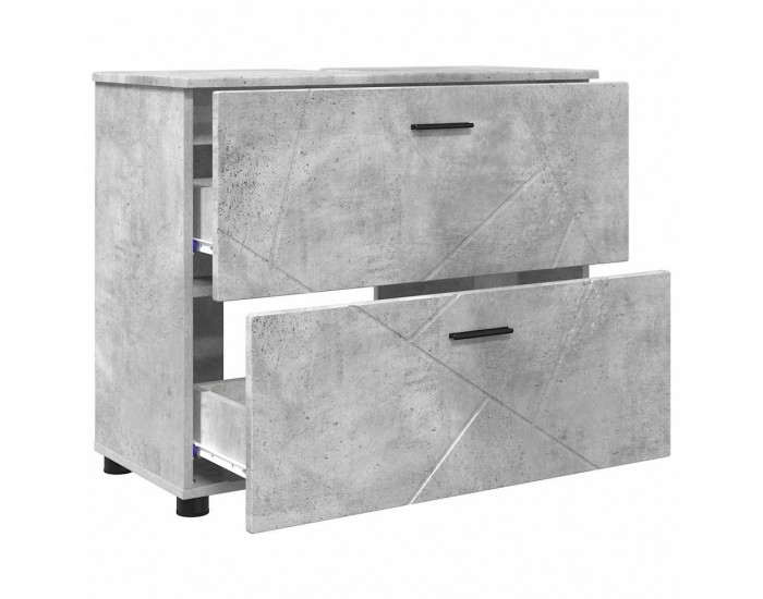 Sonata H Шкаф за баня Бетонно сиво 76.5 x 35 x 64 см Инженерно дърво