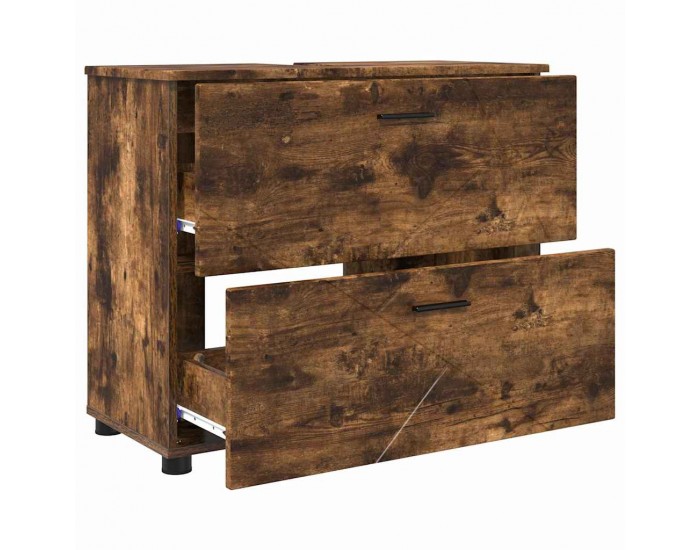 Sonata H Шкаф за баня Опушен дъб 76.5 x 35 x 64 см Инженерно дърво