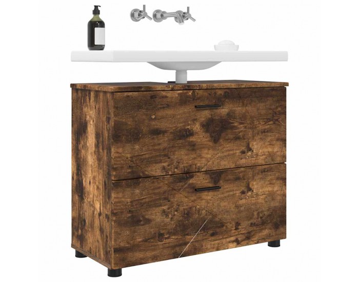 Sonata H Шкаф за баня Опушен дъб 76.5 x 35 x 64 см Инженерно дърво