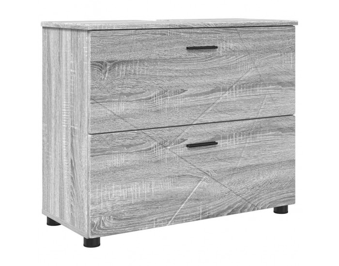 Sonata H Шкаф за баня Сив сонома 76.5 x 35 x 64 см Инженерно дърво