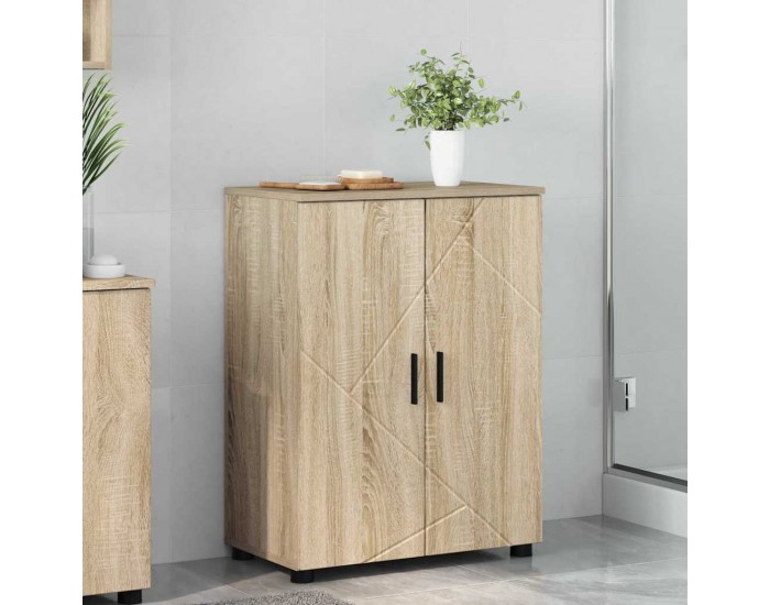 Sonata H Шкаф за баня с рафт дъб сонома 60 x 35 x 80 см Инженерно дърво