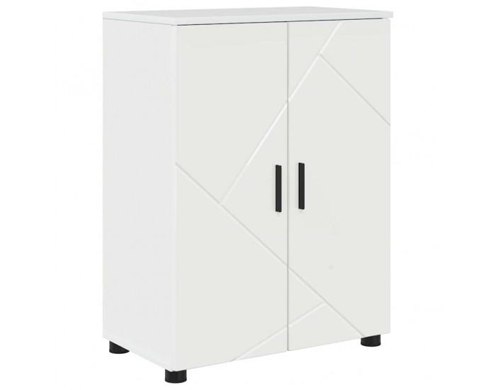 Sonata H Шкаф за баня с рафт Бяло Със Силен Гланц 60 x 35 x 80 см