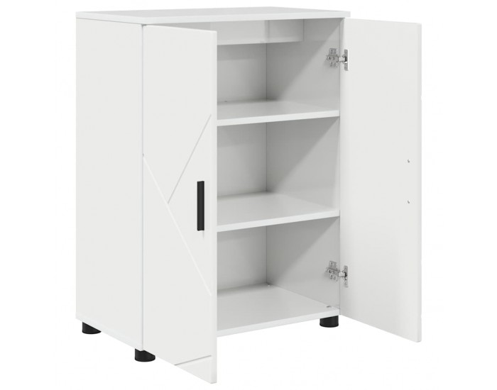 Sonata H Шкаф за баня с рафт Бяло Със Силен Гланц 60 x 35 x 80 см