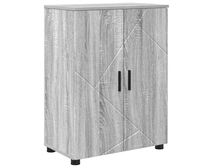 Sonata H Шкаф за баня с рафт Сив сонома 60 x 35 x 80 см Инженерно дърво