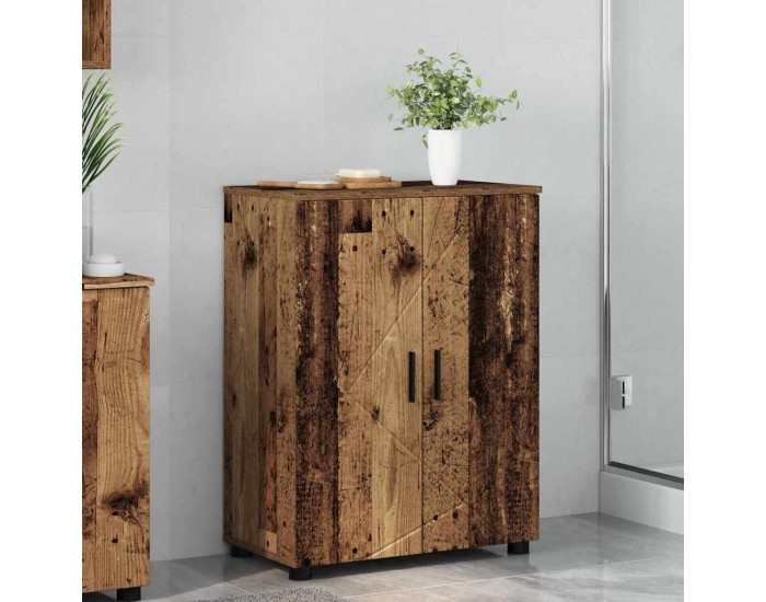 Sonata H Шкаф за баня с рафт Старо дърво 60 x 35 x 80 см Инженерно дърво