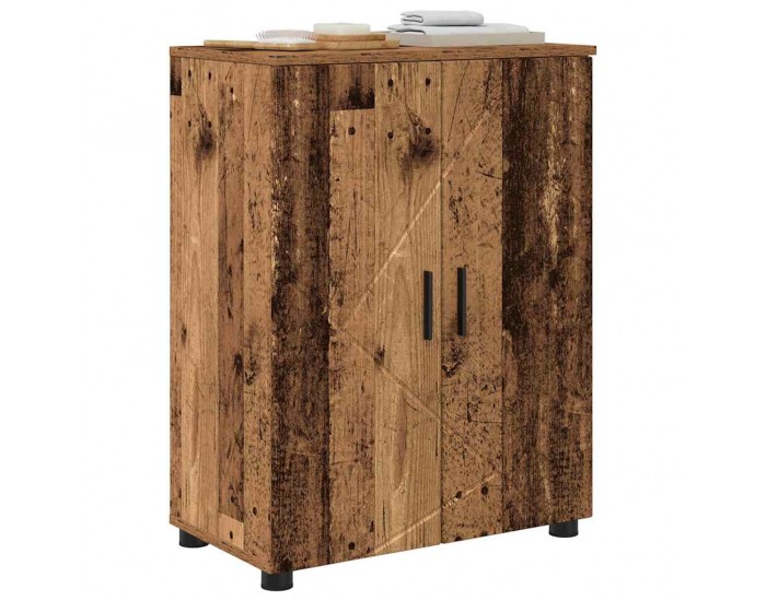 Sonata H Шкаф за баня с рафт Старо дърво 60 x 35 x 80 см Инженерно дърво
